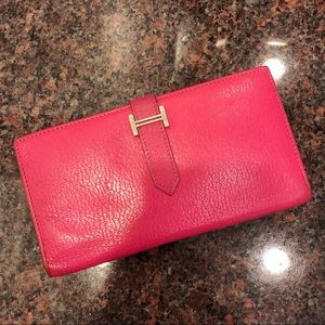 Hermès Hot Pink Leather Wallet